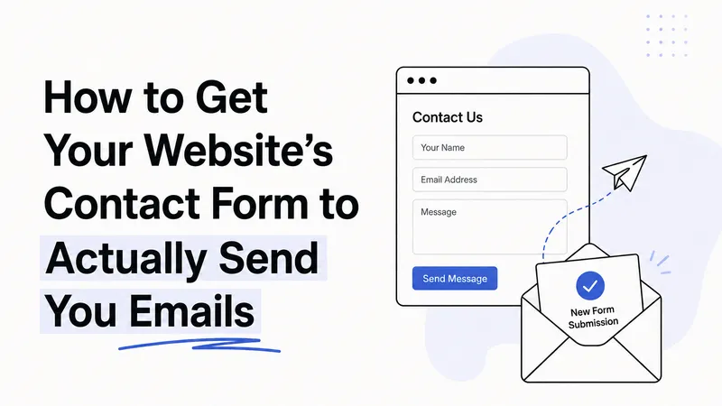 A contact form sending an email notification
